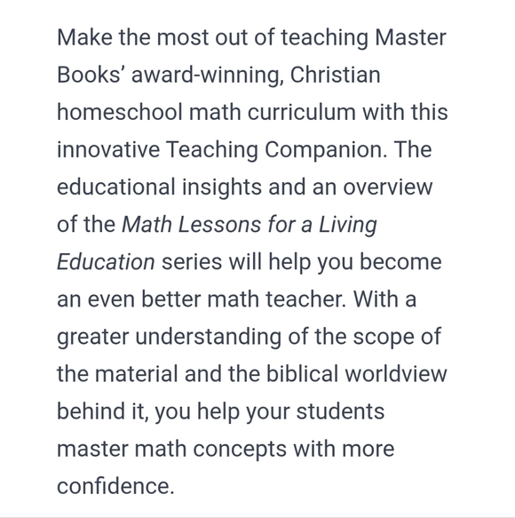 MasterBooks Math Teaching Companion - Picture 5 of 5